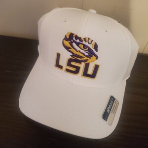 Ahead White LSU Embroidered Cap